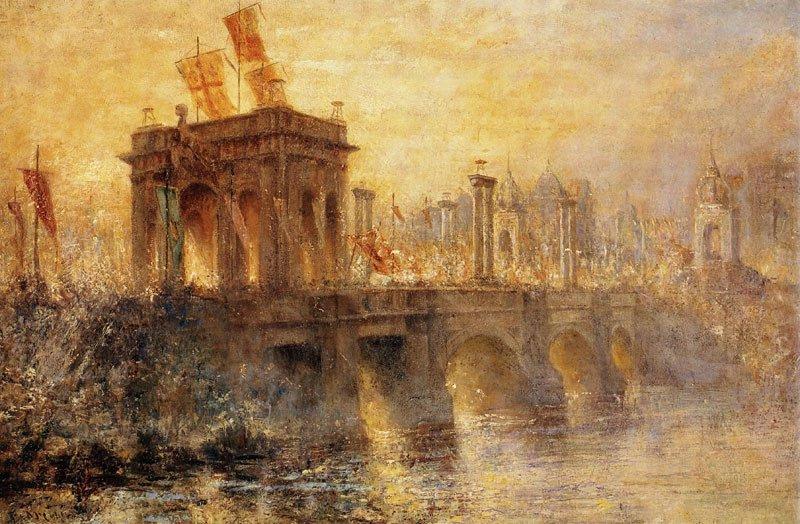 Frederick Mccubbin Princes Bridge oil painting image